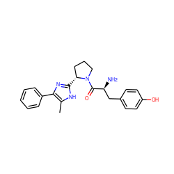 Cc1[nH]c([C@@H]2CCCN2C(=O)[C@@H](N)Cc2ccc(O)cc2)nc1-c1ccccc1 ZINC000013583528