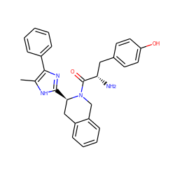 Cc1[nH]c([C@@H]2Cc3ccccc3CN2C(=O)[C@@H](N)Cc2ccc(O)cc2)nc1-c1ccccc1 ZINC000013583514