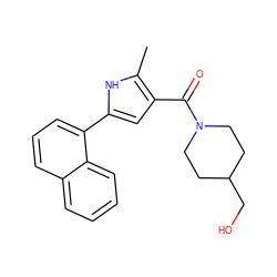 Cc1[nH]c(-c2cccc3ccccc23)cc1C(=O)N1CCC(CO)CC1 ZINC001772576514