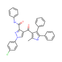 Cc1[nH]c(-c2ccccc2)c(-c2ccccc2)c1C(=O)c1cn(-c2ccc(Cl)cc2)nc1C(=O)Nc1ccccc1 ZINC000653799973