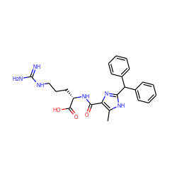 Cc1[nH]c(C(c2ccccc2)c2ccccc2)nc1C(=O)N[C@@H](CCCNC(=N)N)C(=O)O ZINC000299837541