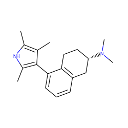 Cc1[nH]c(C)c(-c2cccc3c2CC[C@H](N(C)C)C3)c1C ZINC000013530053