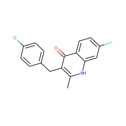 Cc1[nH]c2cc(F)ccc2c(=O)c1Cc1ccc(Cl)cc1 ZINC000045196269