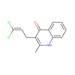 Cc1[nH]c2ccccc2c(=O)c1CC=C(Cl)Cl ZINC000008738510