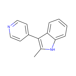 Cc1[nH]c2ccccc2c1-c1ccncc1 ZINC000036338566