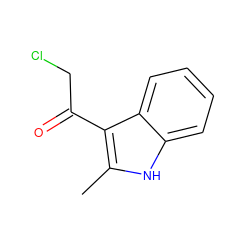 Cc1[nH]c2ccccc2c1C(=O)CCl ZINC000000128098