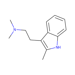 Cc1[nH]c2ccccc2c1CCN(C)C ZINC000013805802