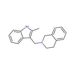 Cc1[nH]c2ccccc2c1CN1CCc2ccccc2C1 ZINC000000240011