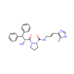 Cc1[nH]cnc1/C=C/CNC(=O)[C@@H]1CCCN1C(=O)[C@H](N)C(c1ccccc1)c1ccccc1 ZINC000028563611