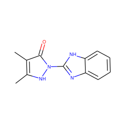 Cc1[nH]n(-c2nc3ccccc3[nH]2)c(=O)c1C ZINC000009059532