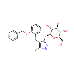 Cc1[nH]nc(O[C@@H]2O[C@H](CO)[C@@H](O)[C@H](O)[C@H]2O)c1Cc1ccccc1OCc1ccccc1 ZINC000095574866