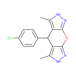 Cc1[nH]nc2c1C(c1ccc(Cl)cc1)c1c(n[nH]c1C)O2 ZINC001772576228