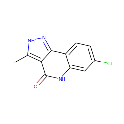 Cc1[nH]nc2c1c(=O)[nH]c1cc(Cl)ccc12 ZINC000028956962