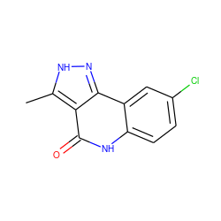 Cc1[nH]nc2c1c(=O)[nH]c1ccc(Cl)cc12 ZINC000028956968