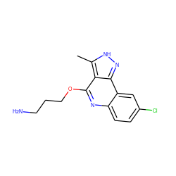 Cc1[nH]nc2c1c(OCCCN)nc1ccc(Cl)cc12 ZINC000028957028