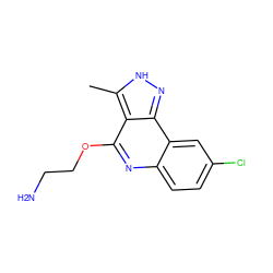 Cc1[nH]nc2c1c(OCCN)nc1ccc(Cl)cc12 ZINC000028957026