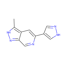 Cc1[nH]nc2cnc(-c3cn[nH]c3)cc12 ZINC000206733126