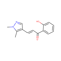 Cc1c(/C=C/C(=O)c2ccccc2O)cnn1C ZINC000004349825