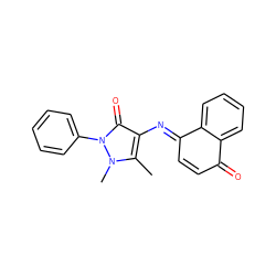 Cc1c(/N=C2\C=CC(=O)c3ccccc32)c(=O)n(-c2ccccc2)n1C ZINC000018100193