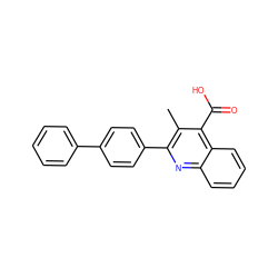 Cc1c(-c2ccc(-c3ccccc3)cc2)nc2ccccc2c1C(=O)O ZINC000029327729