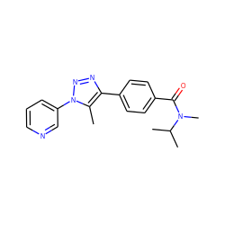 Cc1c(-c2ccc(C(=O)N(C)C(C)C)cc2)nnn1-c1cccnc1 ZINC000045299718