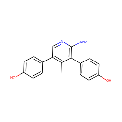 Cc1c(-c2ccc(O)cc2)cnc(N)c1-c1ccc(O)cc1 ZINC001772604147