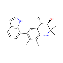 Cc1c(-c2cccc3cc[nH]c23)cc2c(c1C)NC(C)(C)[C@H](O)[C@H]2C ZINC000066098023