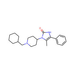 Cc1c(-c2ccccc2)[nH]c(=O)n1C1CCN(CC2CCCCC2)CC1 ZINC000013799224