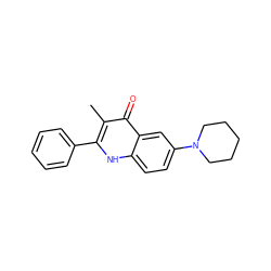 Cc1c(-c2ccccc2)[nH]c2ccc(N3CCCCC3)cc2c1=O ZINC000072115003