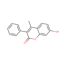 Cc1c(-c2ccccc2)c(=O)oc2cc(O)ccc12 ZINC000000058067