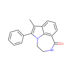 Cc1c(-c2ccccc2)n2c3c(cccc13)C(=O)NCC2 ZINC000003832209