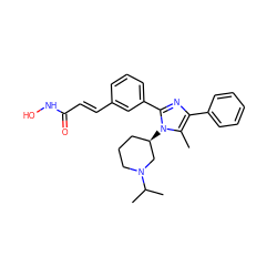 Cc1c(-c2ccccc2)nc(-c2cccc(/C=C/C(=O)NO)c2)n1[C@@H]1CCCN(C(C)C)C1 ZINC000036426201