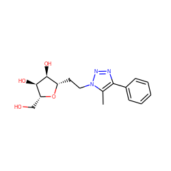 Cc1c(-c2ccccc2)nnn1CC[C@@H]1O[C@H](CO)[C@@H](O)[C@H]1O ZINC000028704818