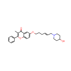 Cc1c(-c2ccccc2)oc2ccc(OCCC/C=C/CN3CCC(O)CC3)cc2c1=O ZINC000029328844