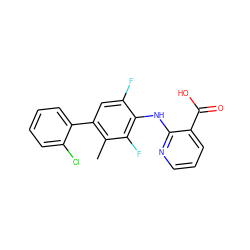 Cc1c(-c2ccccc2Cl)cc(F)c(Nc2ncccc2C(=O)O)c1F ZINC000043196572