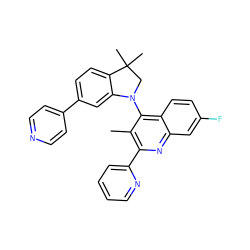 Cc1c(-c2ccccn2)nc2cc(F)ccc2c1N1CC(C)(C)c2ccc(-c3ccncc3)cc21 ZINC000095554886