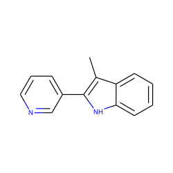 Cc1c(-c2cccnc2)[nH]c2ccccc12 ZINC000034595373