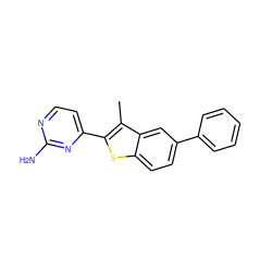 Cc1c(-c2ccnc(N)n2)sc2ccc(-c3ccccc3)cc12 ZINC000049050123