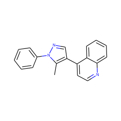 Cc1c(-c2ccnc3ccccc23)cnn1-c1ccccc1 ZINC000084635548