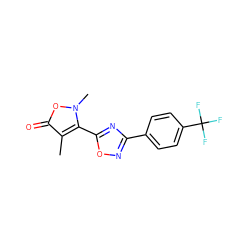 Cc1c(-c2nc(-c3ccc(C(F)(F)F)cc3)no2)n(C)oc1=O ZINC000000121831