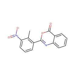 Cc1c(-c2nc3ccccc3c(=O)o2)cccc1[N+](=O)[O-] ZINC000000203408