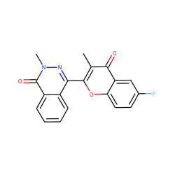 Cc1c(-c2nn(C)c(=O)c3ccccc23)oc2ccc(F)cc2c1=O ZINC000002635384