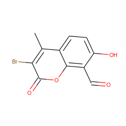 Cc1c(Br)c(=O)oc2c(C=O)c(O)ccc12 ZINC000029132394