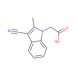 Cc1c(C#N)c2ccccc2n1CC(=O)O ZINC000000555461