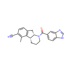 Cc1c(C#N)ccc2c1[C@H]1CCCN(C(=O)c3ccc4[nH]cnc4c3)[C@H]1C2 ZINC000168398986