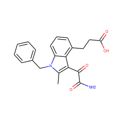 Cc1c(C(=O)C(N)=O)c2c(CCC(=O)O)cccc2n1Cc1ccccc1 ZINC000013446161