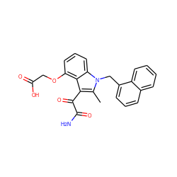 Cc1c(C(=O)C(N)=O)c2c(OCC(=O)O)cccc2n1Cc1cccc2ccccc12 ZINC000001543781