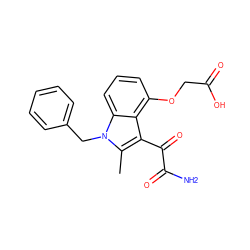 Cc1c(C(=O)C(N)=O)c2c(OCC(=O)O)cccc2n1Cc1ccccc1 ZINC000001543774