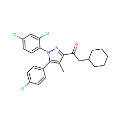 Cc1c(C(=O)CC2CCCCC2)nn(-c2ccc(Cl)cc2Cl)c1-c1ccc(Cl)cc1 ZINC000095587848