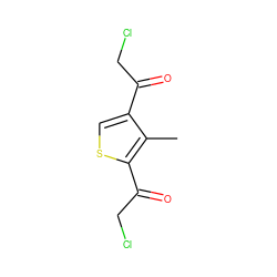 Cc1c(C(=O)CCl)csc1C(=O)CCl ZINC000014945917